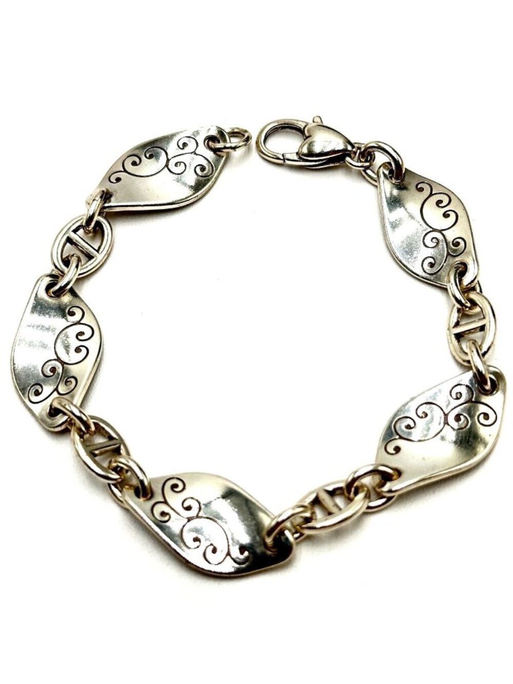 Brighton Bracelet Scroll Design Silver Plated 7 Inches